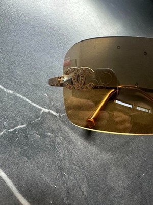 Authentic CHANEL Women's Sunglasses 4017-D Rimless Coco Mark