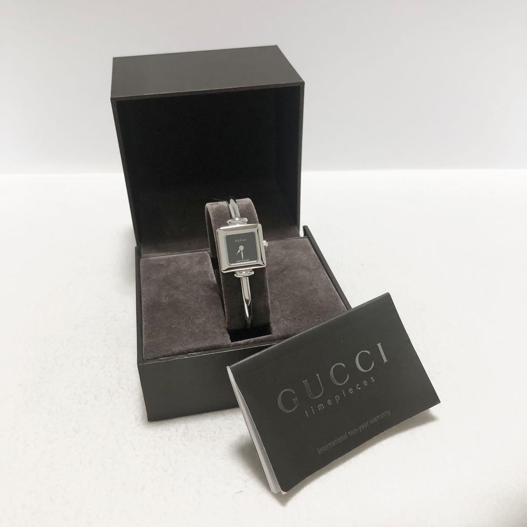 Gucci 1900L Watch Ladies Black Quartz Square Swiss Made Dial 19mm