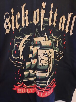 Rare Vintage Sick Of It All Built To Last T Shirt NYHC Ny Hardcore