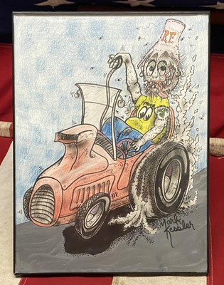 Vintage Original Hot Rod Art Mark Kessler Rat Fink Ed Roth Style