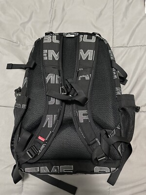 New Supreme Black FW21 Backpack All Over Print | eBay