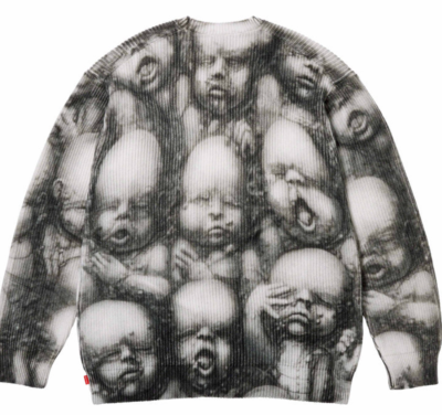 Supreme H.R. Giger Sweater Multicolor Baby FW23 Size S-XXL Brand