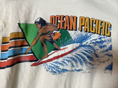 Vintage 80s Surf Shirt“ocean PACIFIC SURFBOARDS-Medium(hobie OP