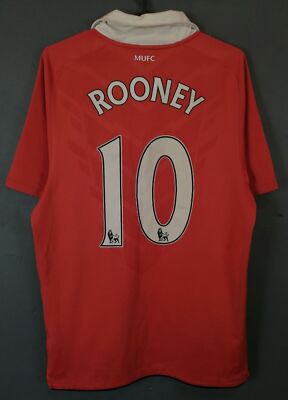 NIKE MENS MANCHESTER UNITED 2010/2011 ROONEY SOCCER FOOTBALL SHIRT
