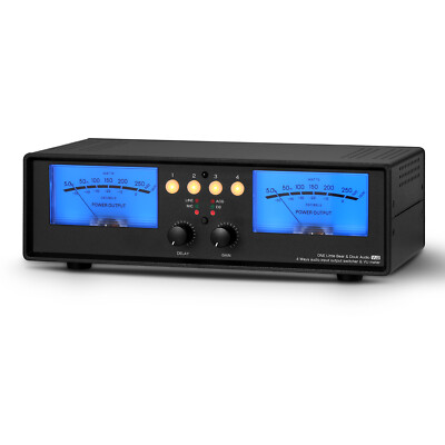 Douk Audio VU2 Dual Analog VU Meter Display 4-way RCA Audio