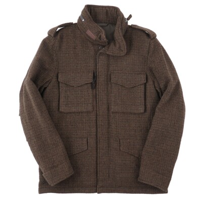 Aspesi F/W 24-25 'Minifield' Houndstooth Check Tweed Wool Field