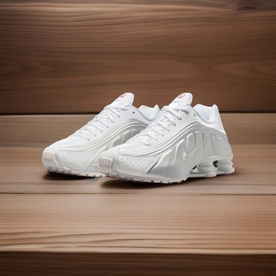 Size 10.5 - Nike Shox R4 White Metallic for sale online | eBay
