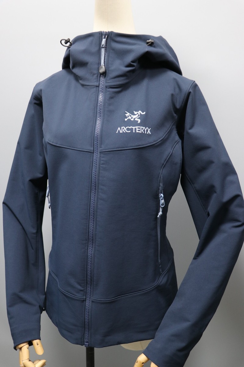 Arc'teryx GAMMA LT Navy blue Softshell Hooded Zip Jacket Womens