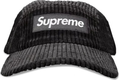 SUPREME CORDUROY CAMP CAP BLACK/ SS22 (100% AUTHENTIC) NEW | eBay