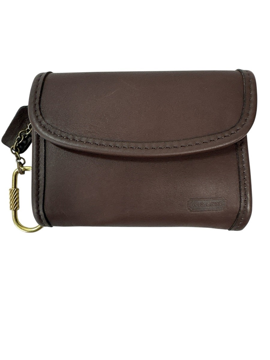 COACH Vintage Brown Leather Multifunction Wallet 7219 NEW NOS | eBay