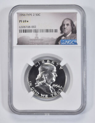 PF69* 1956 Franklin Half Dollar - Type 2 - Graded NGC *8172 | eBay