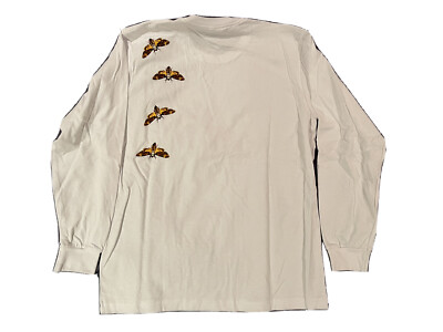 Supreme L/S Long Sleeve Tee T-Shirt Top Moth SS15 White The