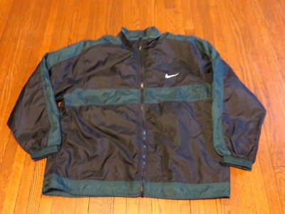 VTG 90's Nike Reversible Forest Green Black Windbreaker Track