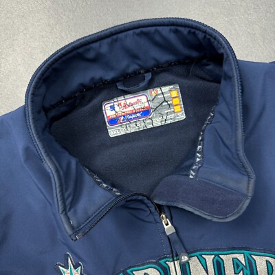 100% Authentic Vintage Majestic Seattle Mariners Jacket Size 3XL