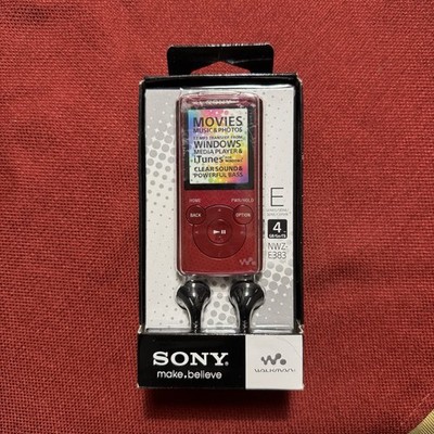 Sony Walkman NWZ-E383 Red Red (4 GB) Digital Media Player for sale