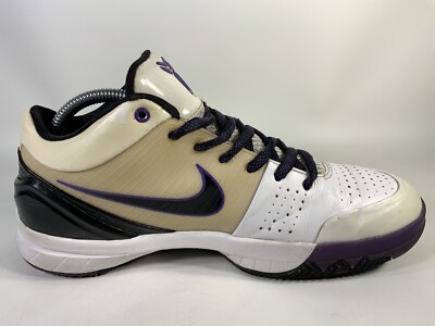 Nike Zoom Kobe 4 Inline 2008 Black White Purple Mens Size 8 344335