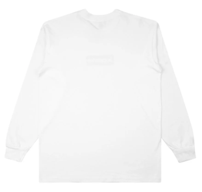 Supreme White Box Logo L/S Tee Men's Size Large 100% Authentic