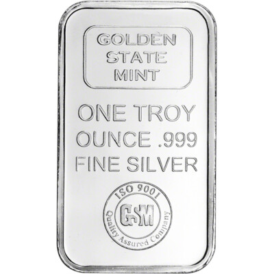 1 oz. Golden State Mint Silver Bar .999 Fine | eBay