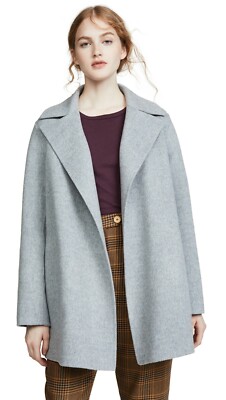 NWT Theory Overlay New Divide Luxe Wool & Cashmere Coat in Grey
