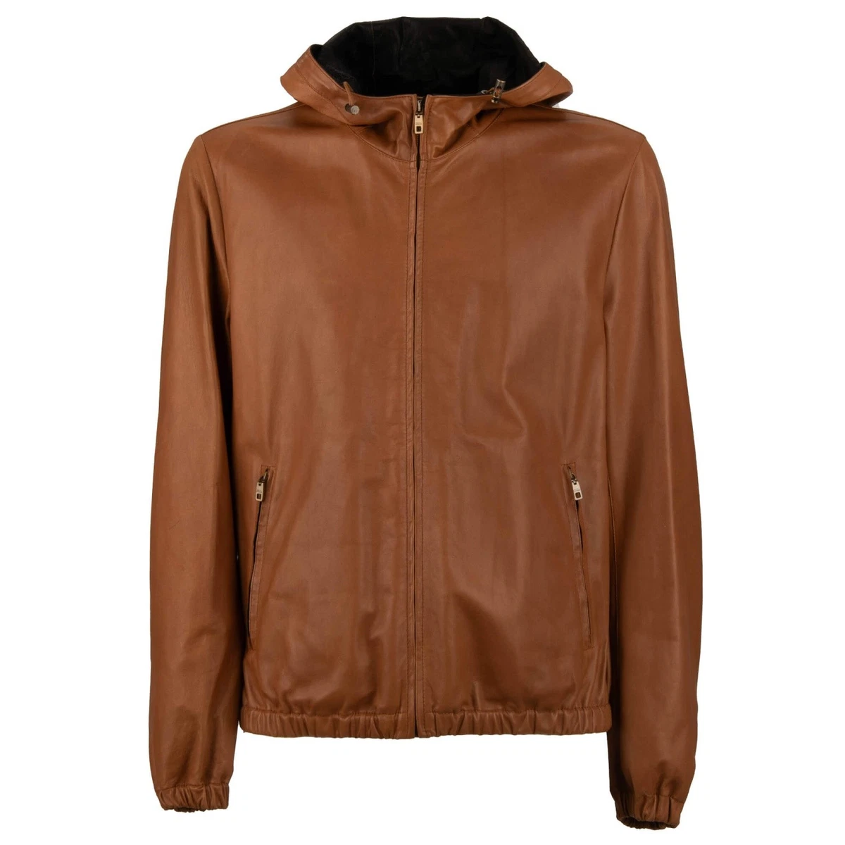 Dolce&Gabbana Leather Outer Shell Brown Coats, Jackets & Vests for