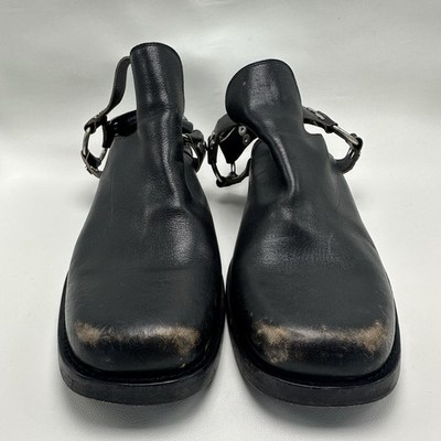 Balenciaga Santiago Harness Mules Ankle Boots Size 44 Black