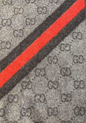 NWT GUCCI Wool SCARF 570603 3G200 1466 SC NIKKY O 37X190 WO Blue