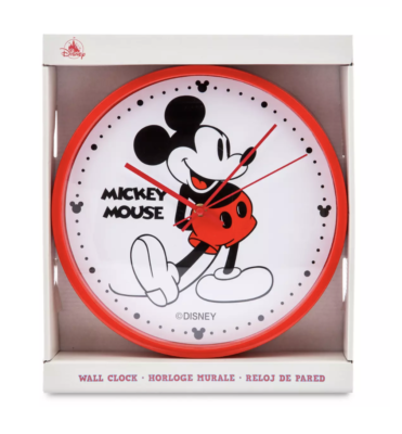Disney Parks Mickey Battery Operated Red Wall Clock New with Box