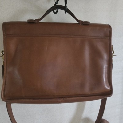 Vintage Coach Lexington Leather Briefcase Messenger Bag Turn Lock