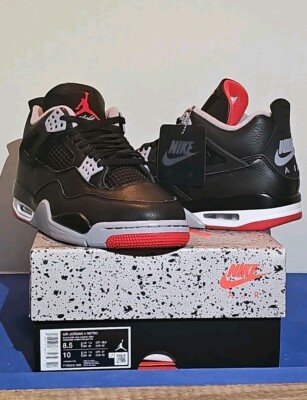 Jordan 4 Bred Reimagined Men's Size 8.5 Nike Air Jordan Four Retro
