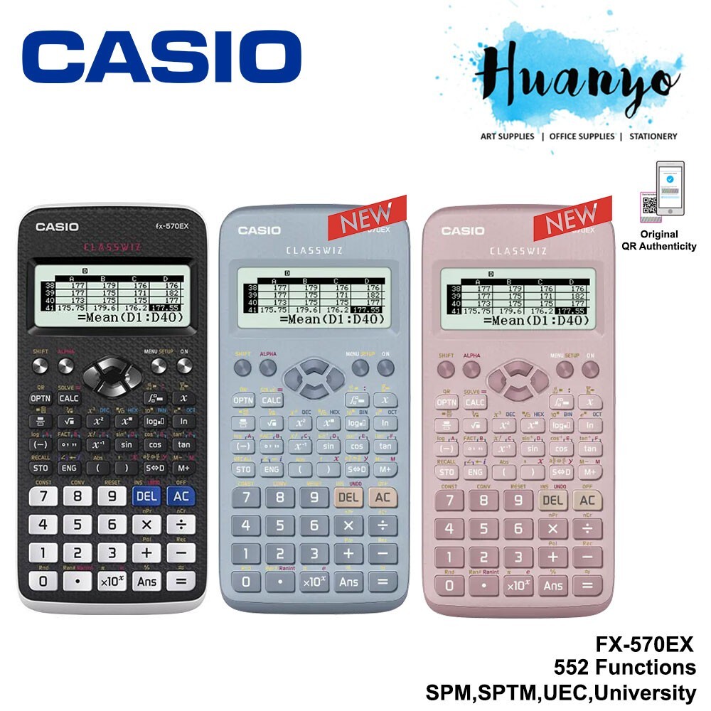 Casio Scientific Calculator FX-570EX (12 Months Original Casio