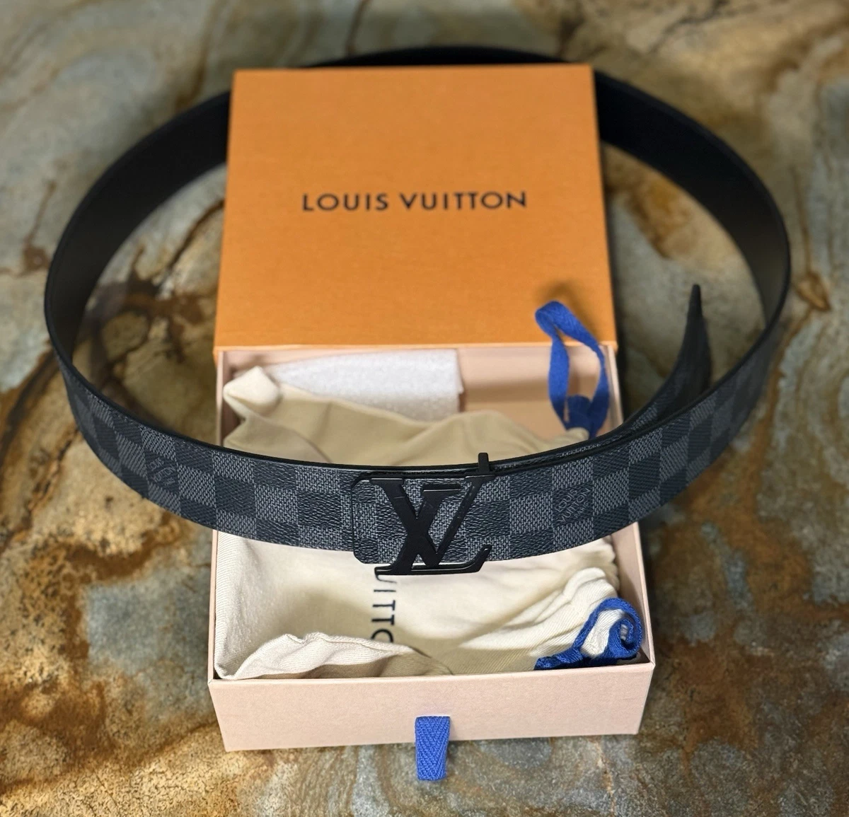 Louis Vuitton Leather Black Belts for Men for sale | eBay