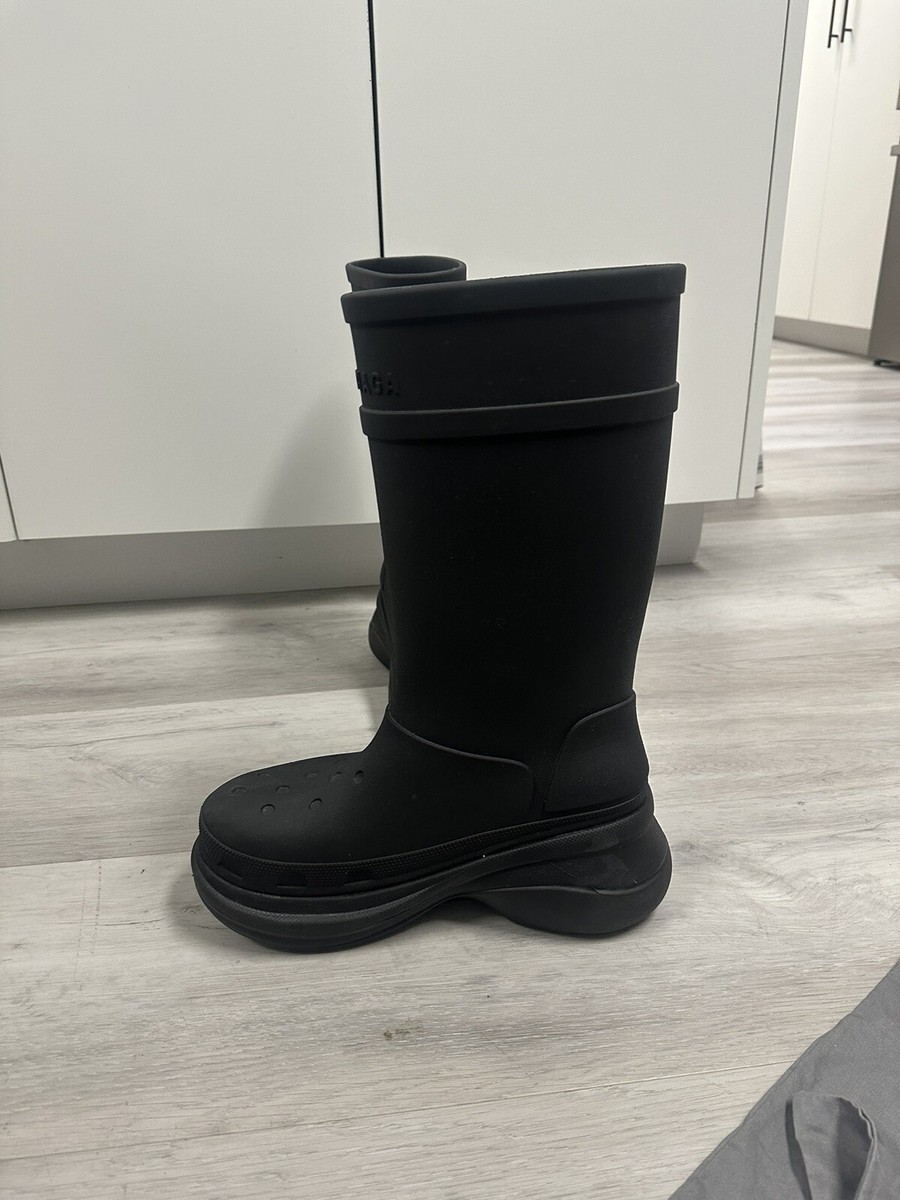 balenciaga X Croc Boots Size 42 Black | eBay