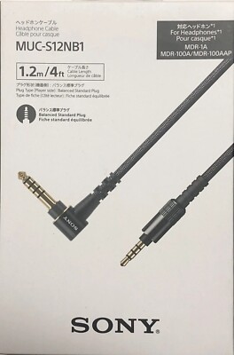 SONY MUC-S12NB1 4.4mm Balanced Plug 1.2m Single-side Cable for MDR