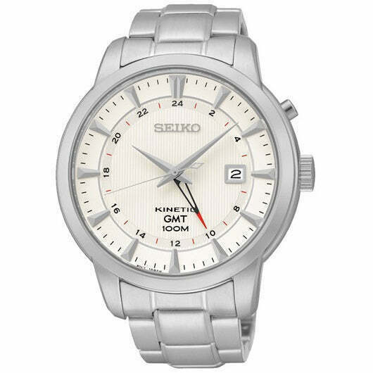 Seiko Sportura Kinetic GMT Stainless Steel Men's Watch SUN029P1 | eBay