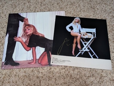 Sabrina Carpenter SIGNED Man's Best Friend LIGHT BLUE COLORED