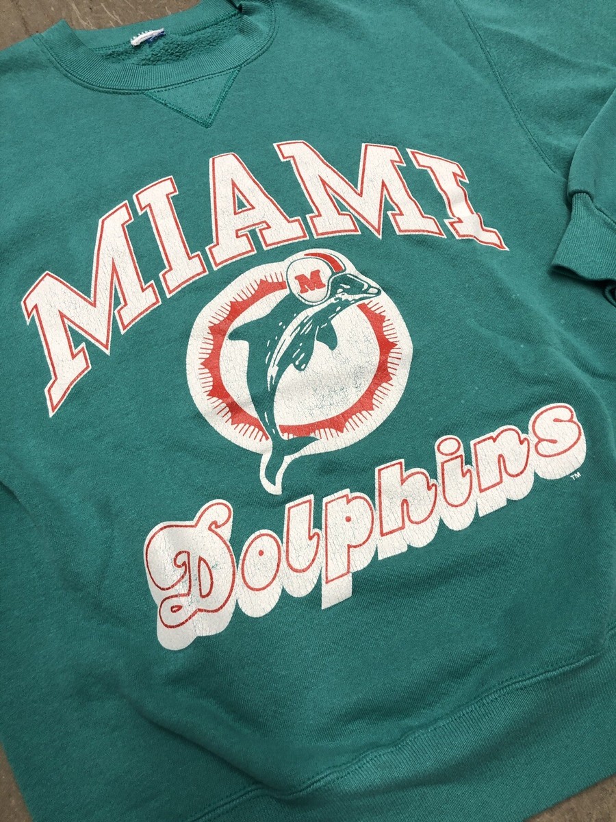 Vintage 90's Miami Dolphins Russell Athletic Team Logo Sweatshirt