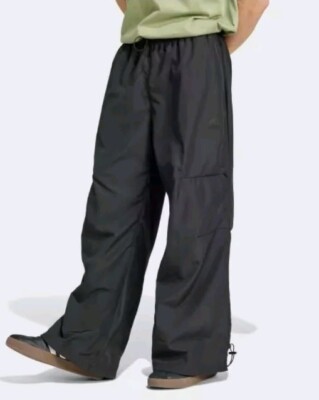 Adiclub Black Baggy Cargo Pants With Draw Strings Jm6738 Xsmall | eBay