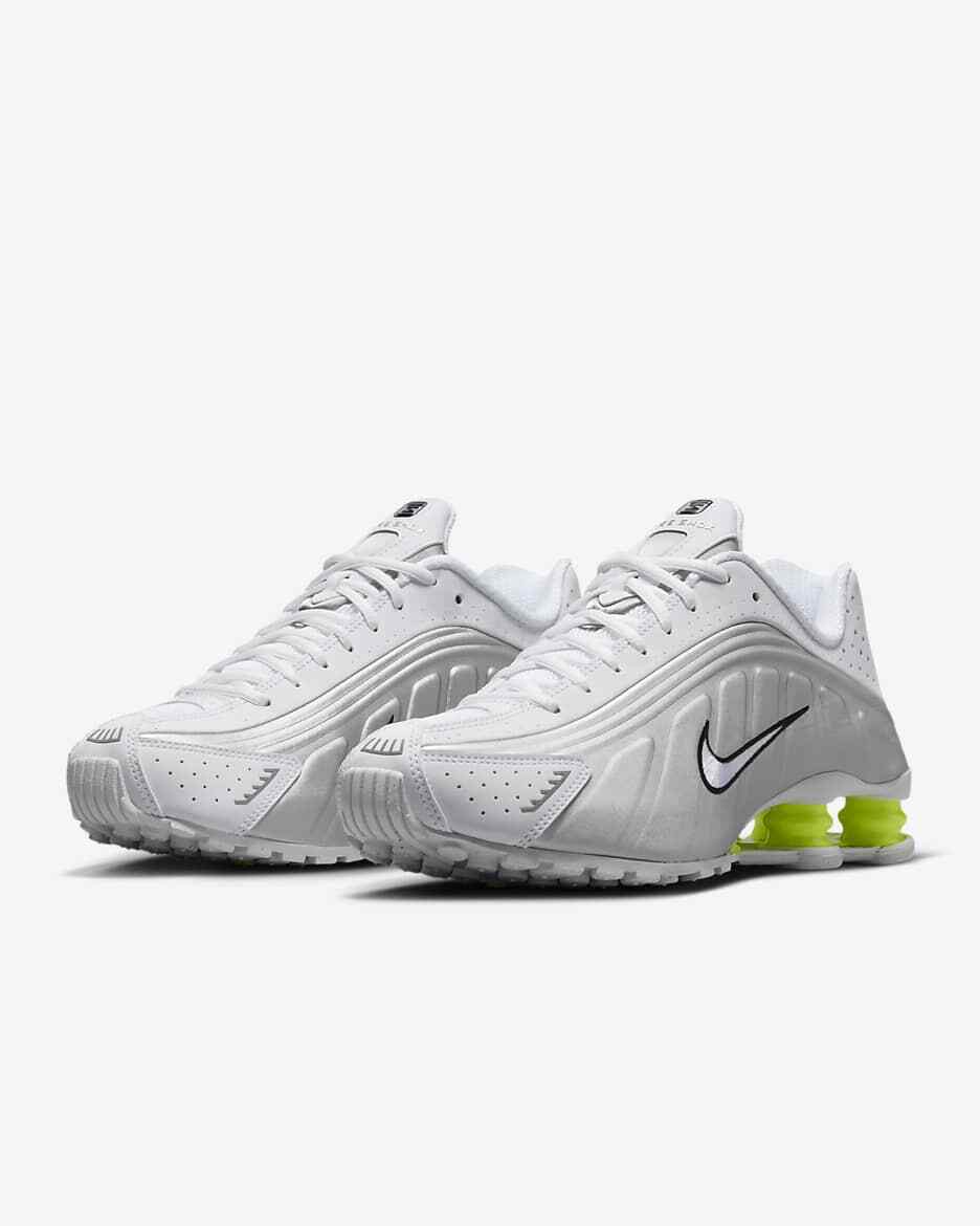 Size 10.5 - Nike Shox R4 White Metallic Silver W for sale online