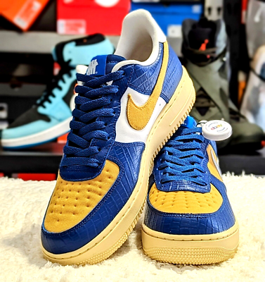 Nike Air Force 1 Low Undefeated 5 On It Blue Yellow Croc DM8462