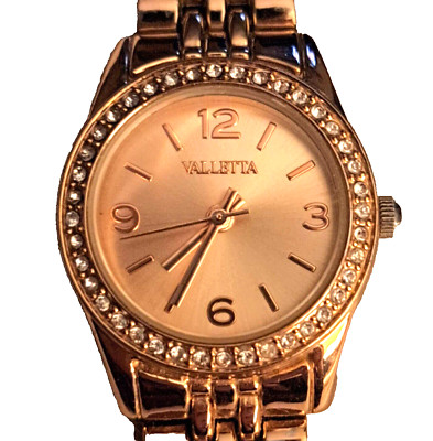 Valletta Women's Rose Gold Watch Crystals New Battery | eBay