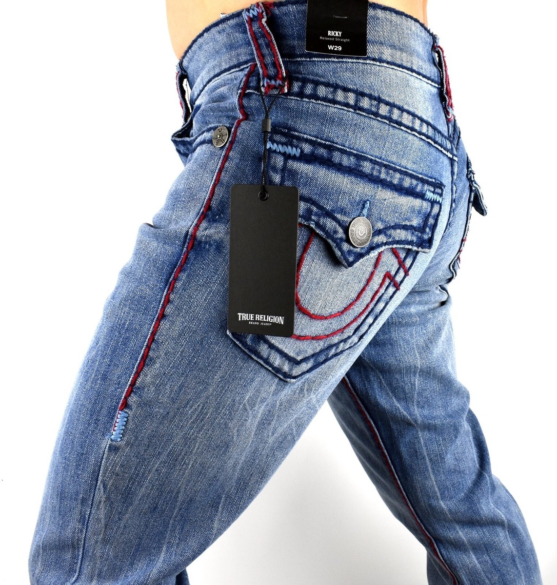 True Religion Men's Ricky Super T Relaxed Straight Jeans - 107507