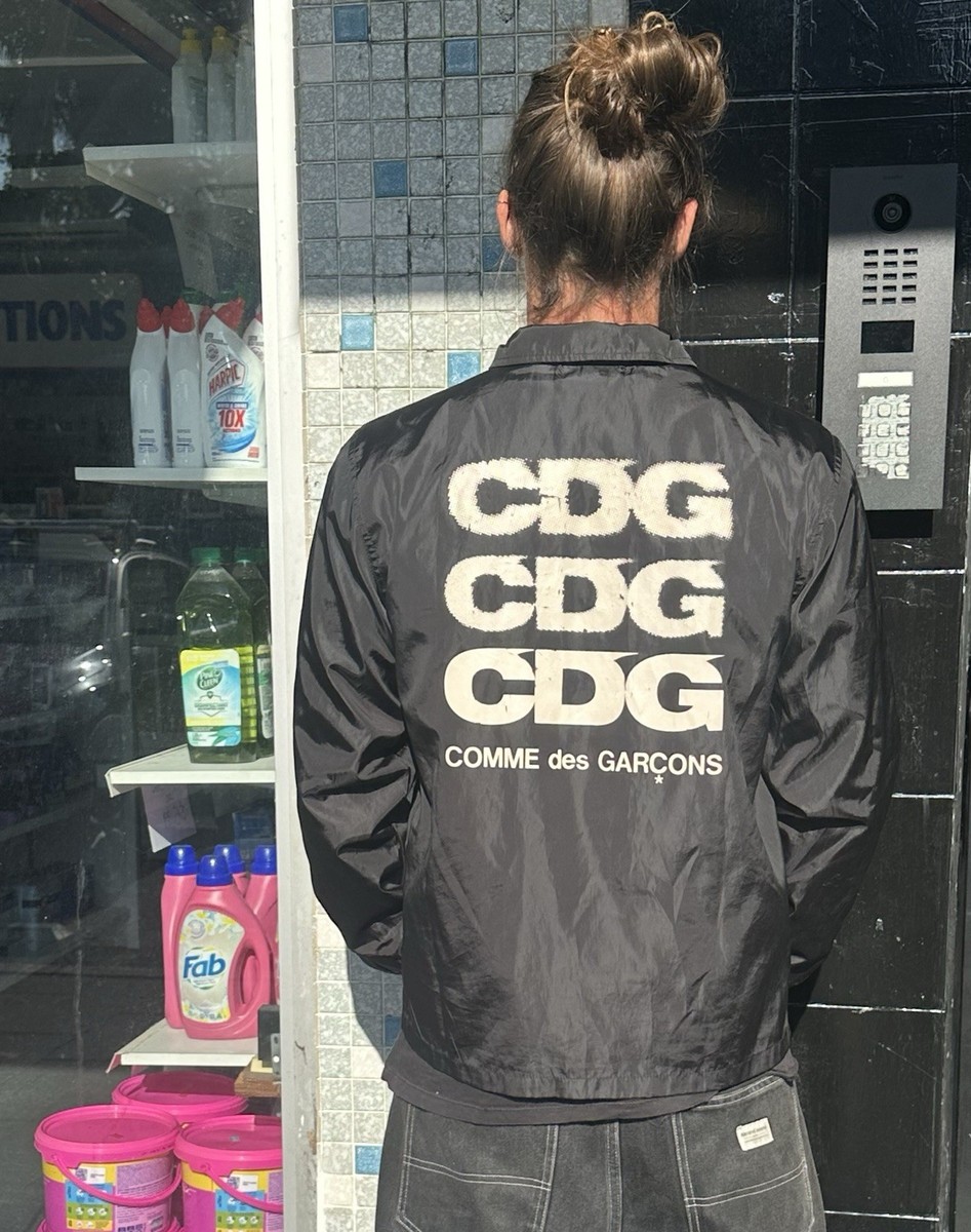 Comme Des Garcons Coach Short Jacket Black Men's CDG Logo Nylon