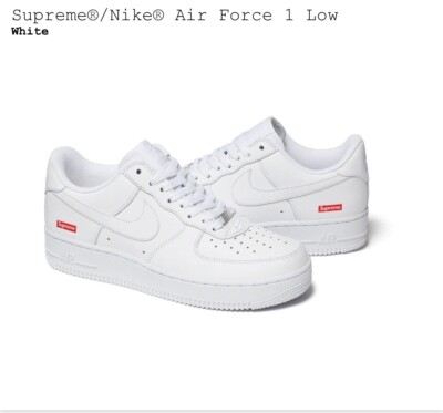 Brand New Supreme x Nike Air Force 1 Low White Men's - Size 9.5