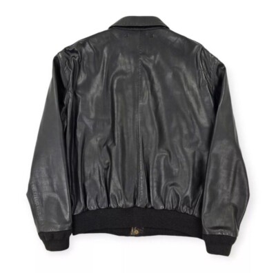 Vintage Polo Ralph Lauren Leather Flight Jacket Lambskin Men's