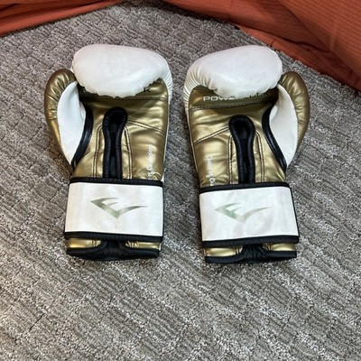 Everlast Powerlock Boxing Gloves Power Lock White & Gold 12 Oz | eBay