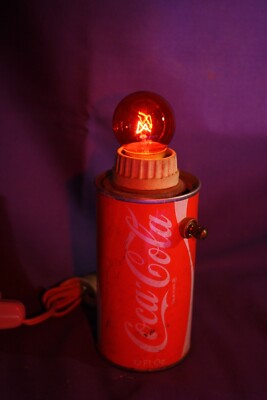 Coca Cola Lamp made from vintage steel can 12 oz works great | eBay