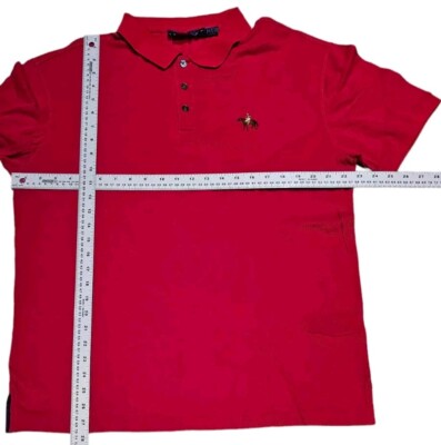 Ralph Lauren Purple Label Mens Polo Shirt XXL Red Horse Equestrian