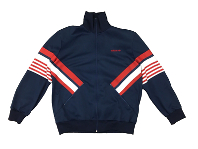 Vintage 70s Adidas Ventex Full Zip Track Jacket Made In France