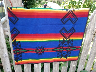 Vintage Beaver State Pendleton Chief Joseph tribal wool blanket