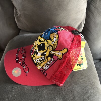 Ed Hardy Christian Audigier Trucker Mesh Hat SnapBack Cap Skull
